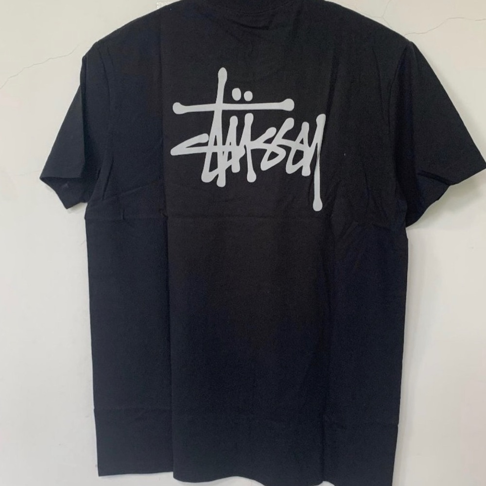 STUSSY black printed short-sleeved T-shirt 🖤